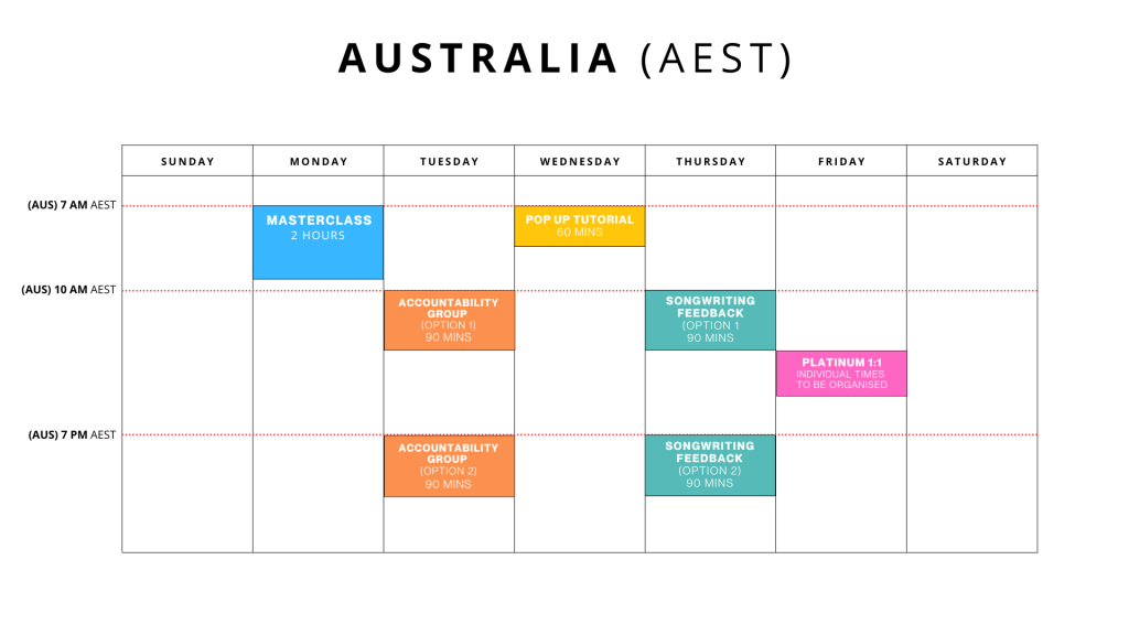 ACC Calendar Australia